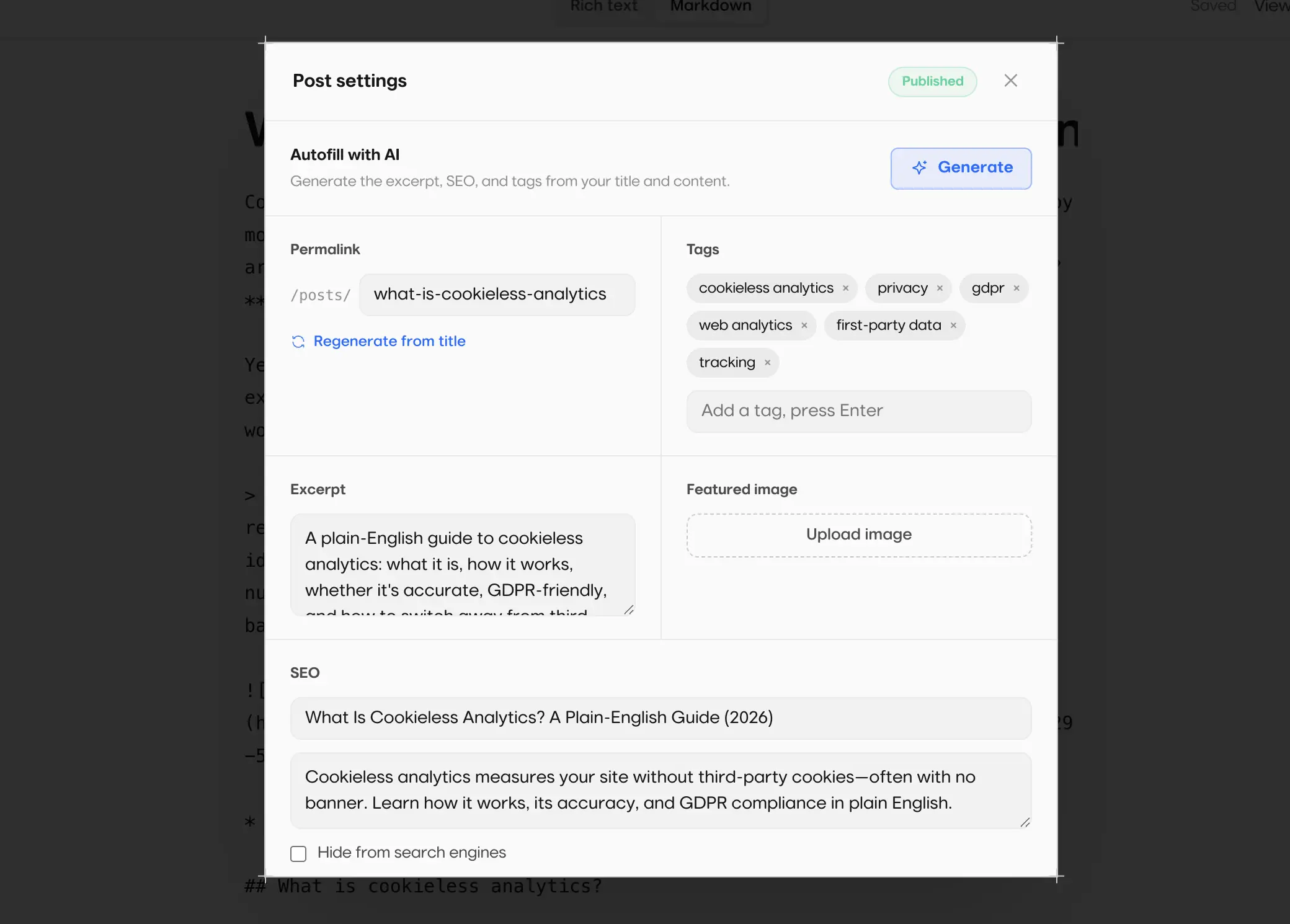 SEO built in, not bolted on