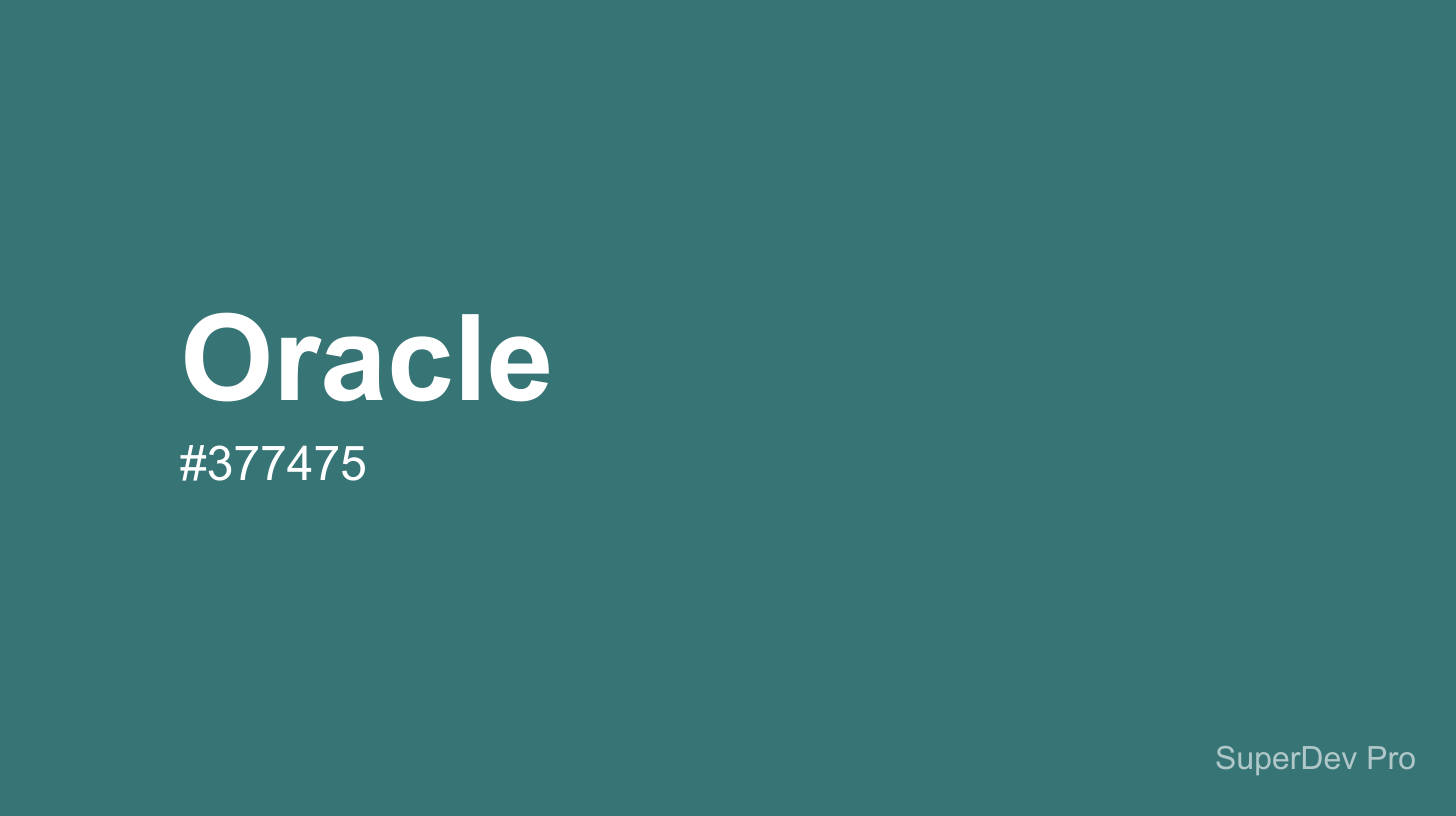 Oracle (#377475) - Hex Color Code, RGB, HSL, CMYK