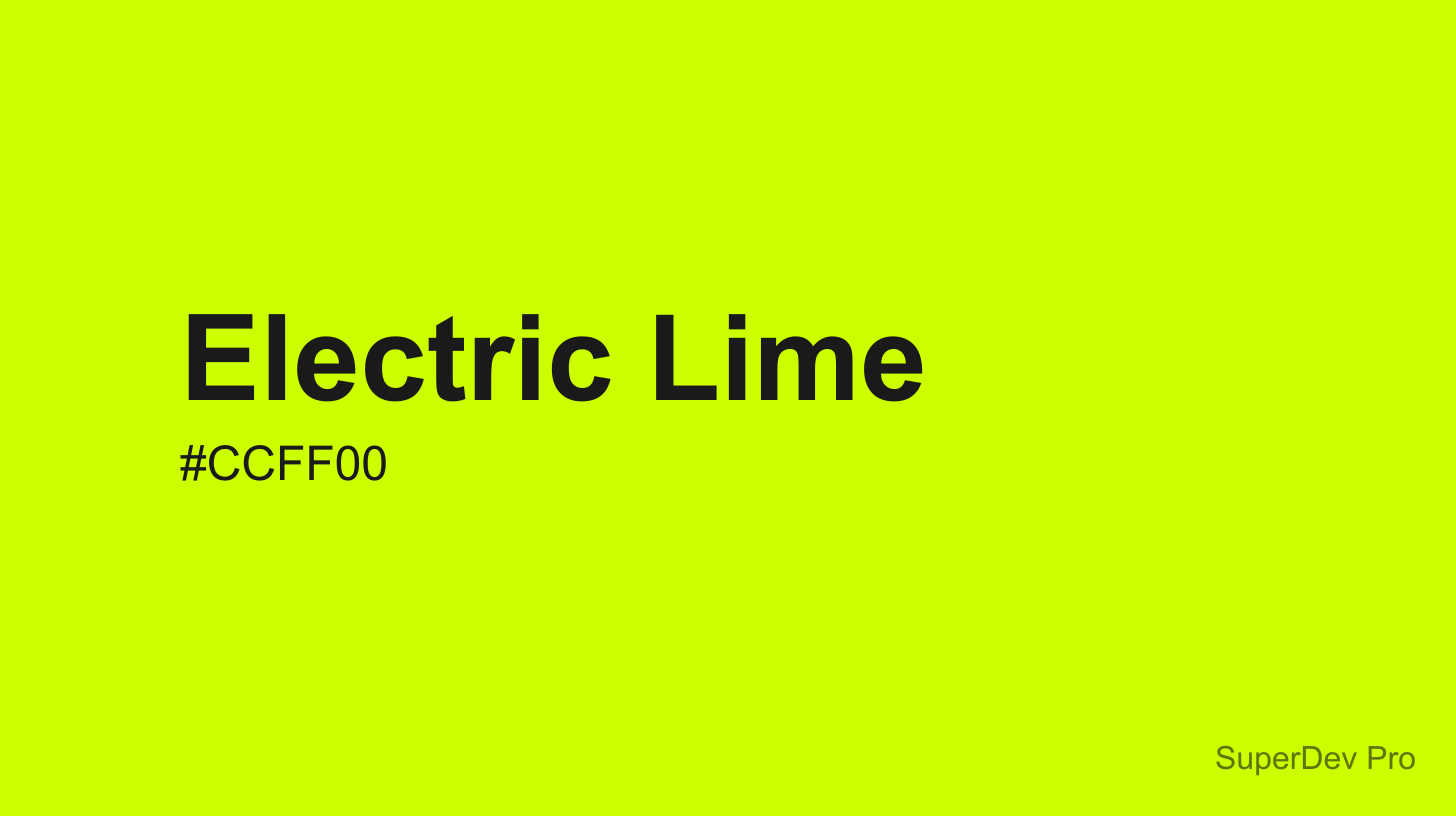 Electric Lime (#CCFF00) - Hex Color Code, RGB, HSL, CMYK