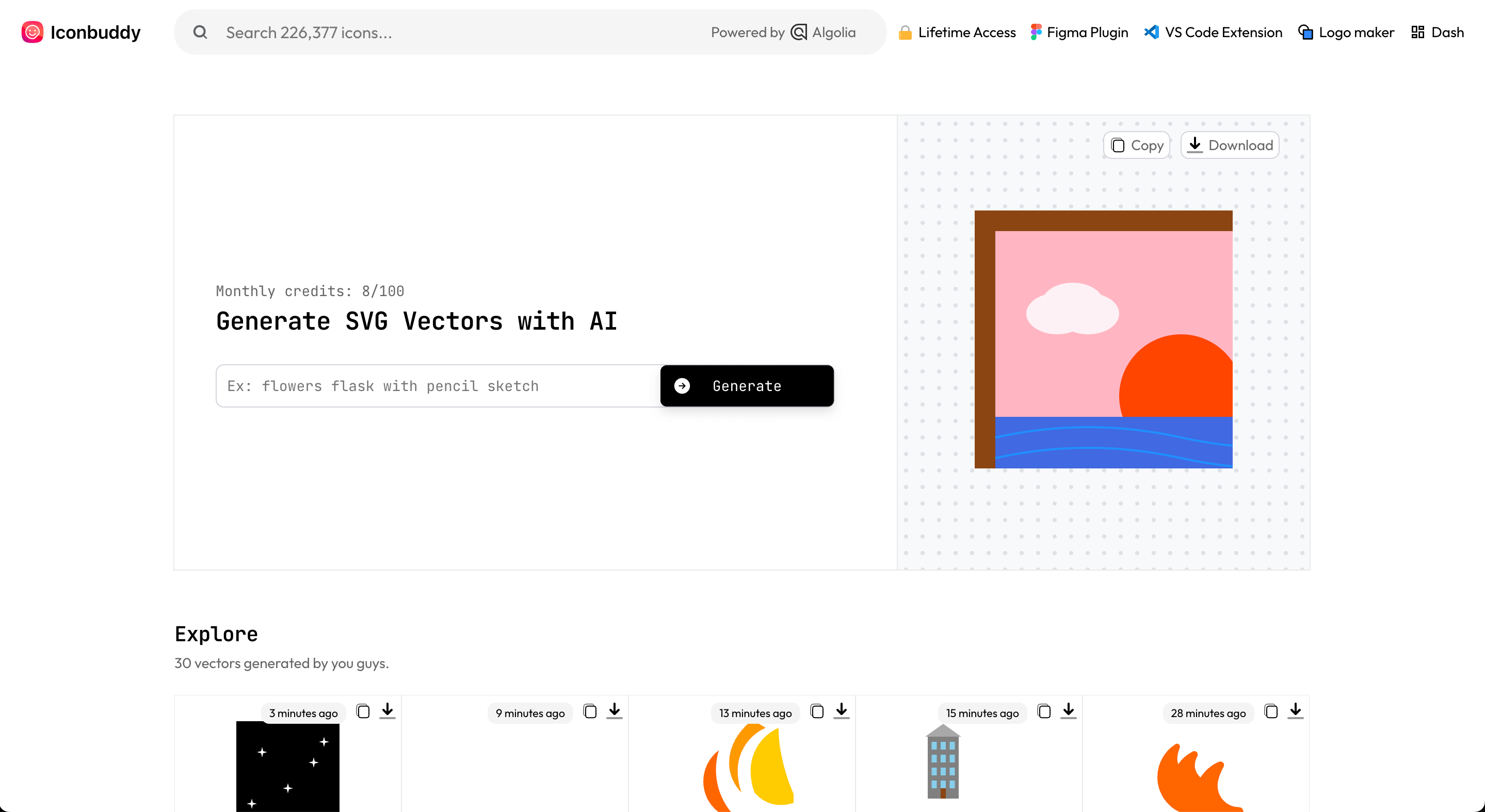 AI SVG Vector Generator — Iconbuddy