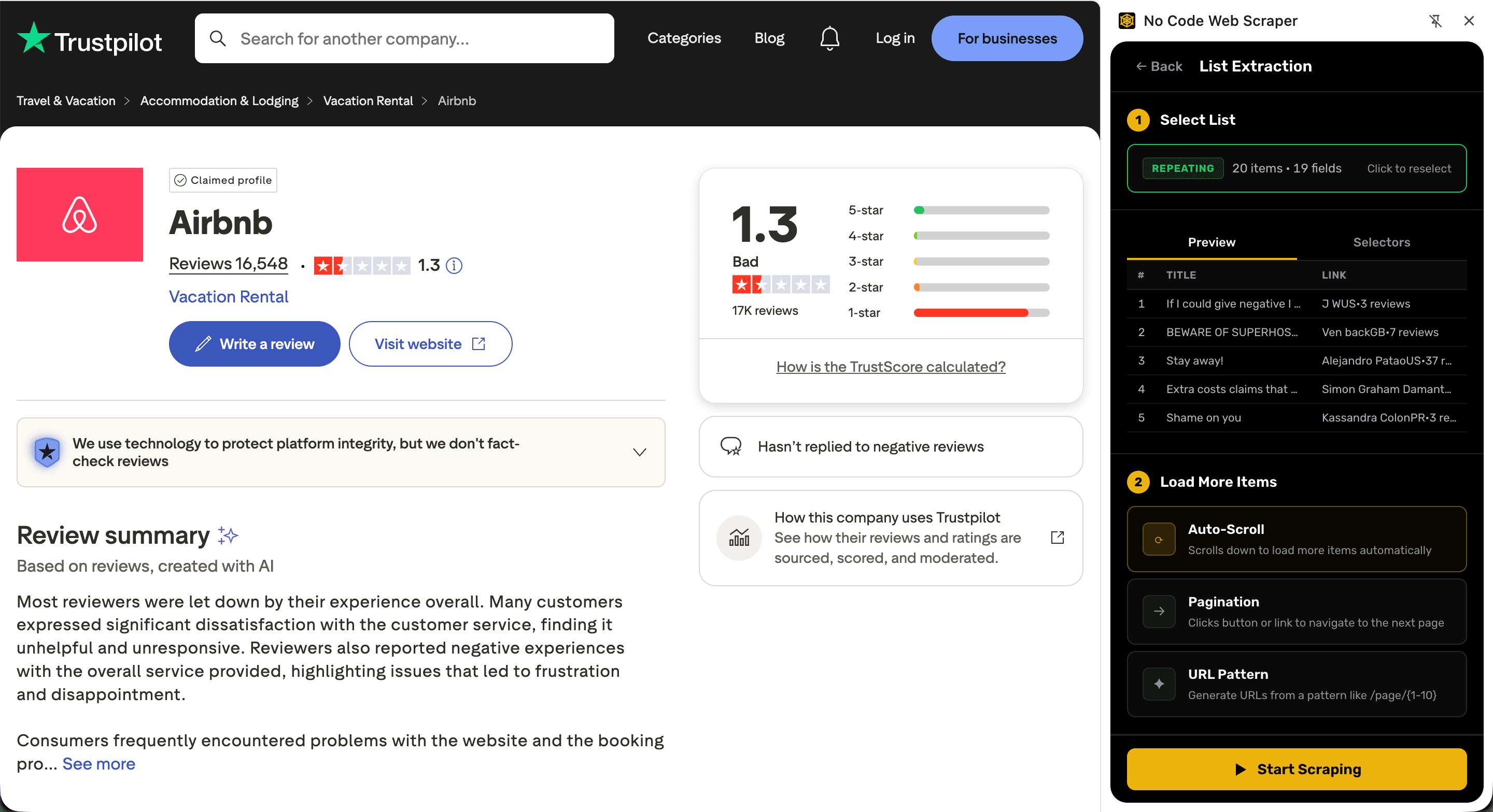 Open a Trustpilot Company Page